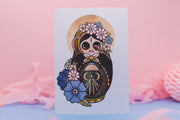 Vemillia Worm Moon Handmade Card