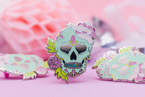 Dead Gorgeous Sugar Skull Enamel Pin