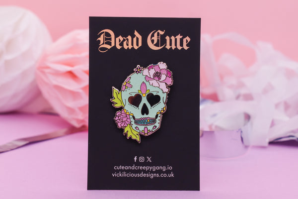 Dead Gorgeous Sugar Skull Enamel Pin