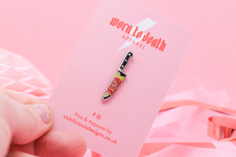 ENDURE & SURVIVE Rose Dagger Hard Enamel Pin Silver