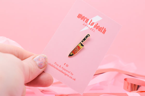 ENDURE & SURVIVE Rose Dagger Hard Enamel Pin Gold