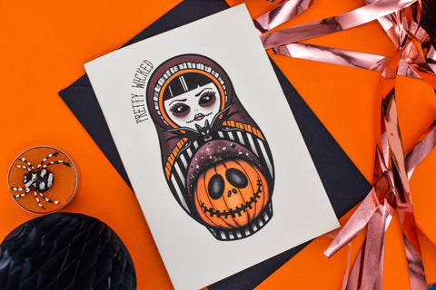 Pretty Wicked - Freak or Treat? Halloween Handmade Card