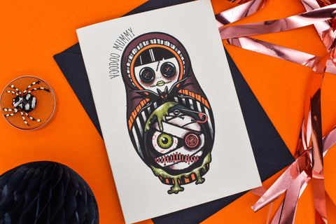 Voodoo Mummy - Freak or Treat? Halloween Handmade Card