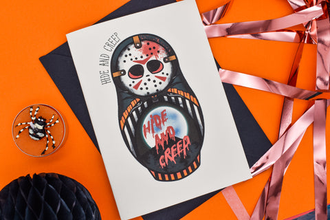 Hide & Creep? - Freak or Treat? Halloween Handmade Card