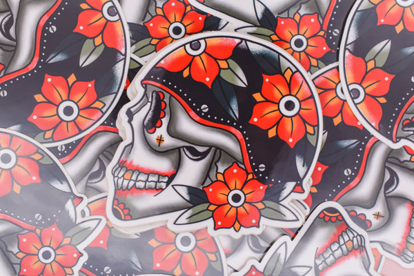 Ride or Die. Live Free. | Biker Skull Tattoo | Ink & Blood Rose Collectors Set