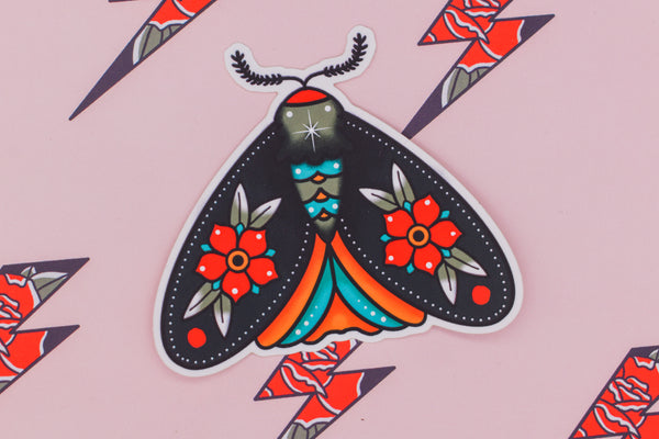 Follow the Light | Floral Moth Tattoo | Ink & Blood Rose Collectors Set