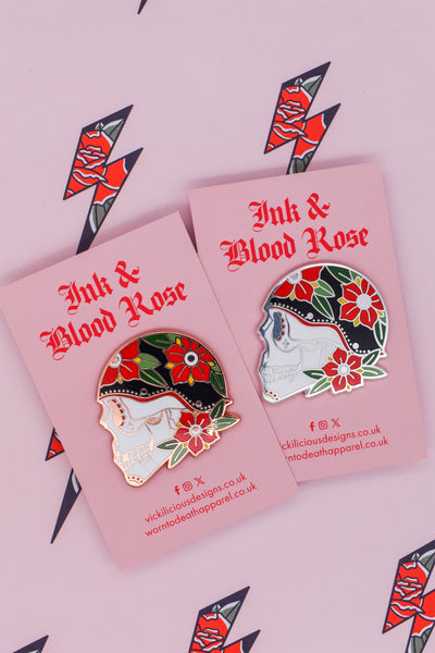 Ride or Die. Live Free. | Biker Skull Tattoo | Ink & Blood Rose Collectors Set