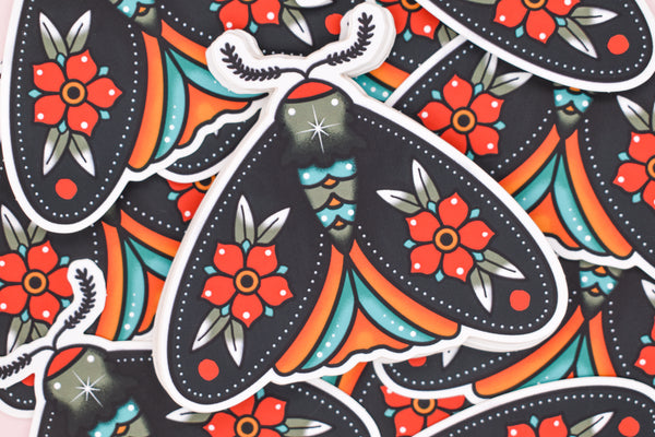 Follow the Light | Floral Moth Tattoo | Ink & Blood Rose Collectors Set