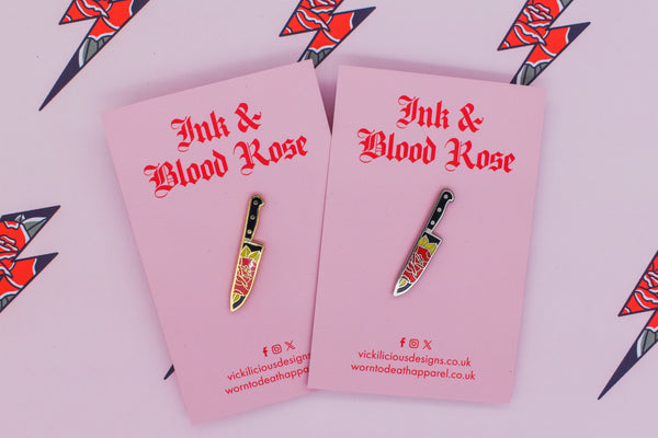 Endure & Survive | Floral Dagger Tattoo | Ink & Blood Rose Collectors Set