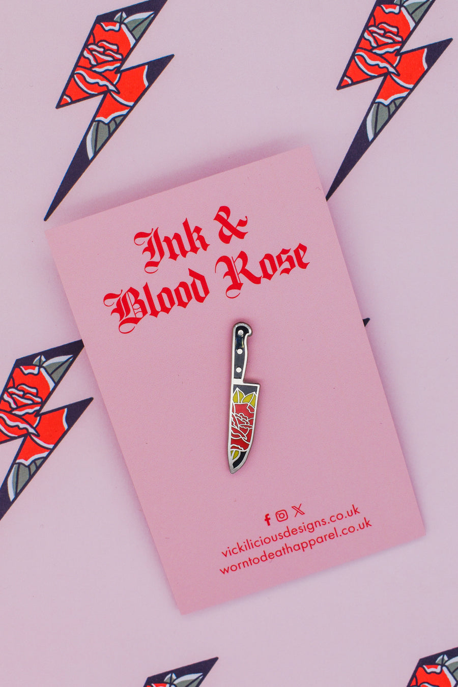 Endure & Survive | Floral Dagger Tattoo | Ink & Blood Rose Collectors Set