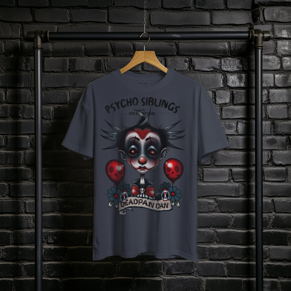 Deadpan Dan Creepy Clown Boy | Psycho Sibling T-shirt