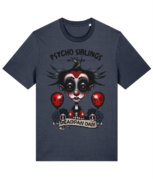 Deadpan Dan Creepy Clown Boy | Psycho Sibling T-shirt