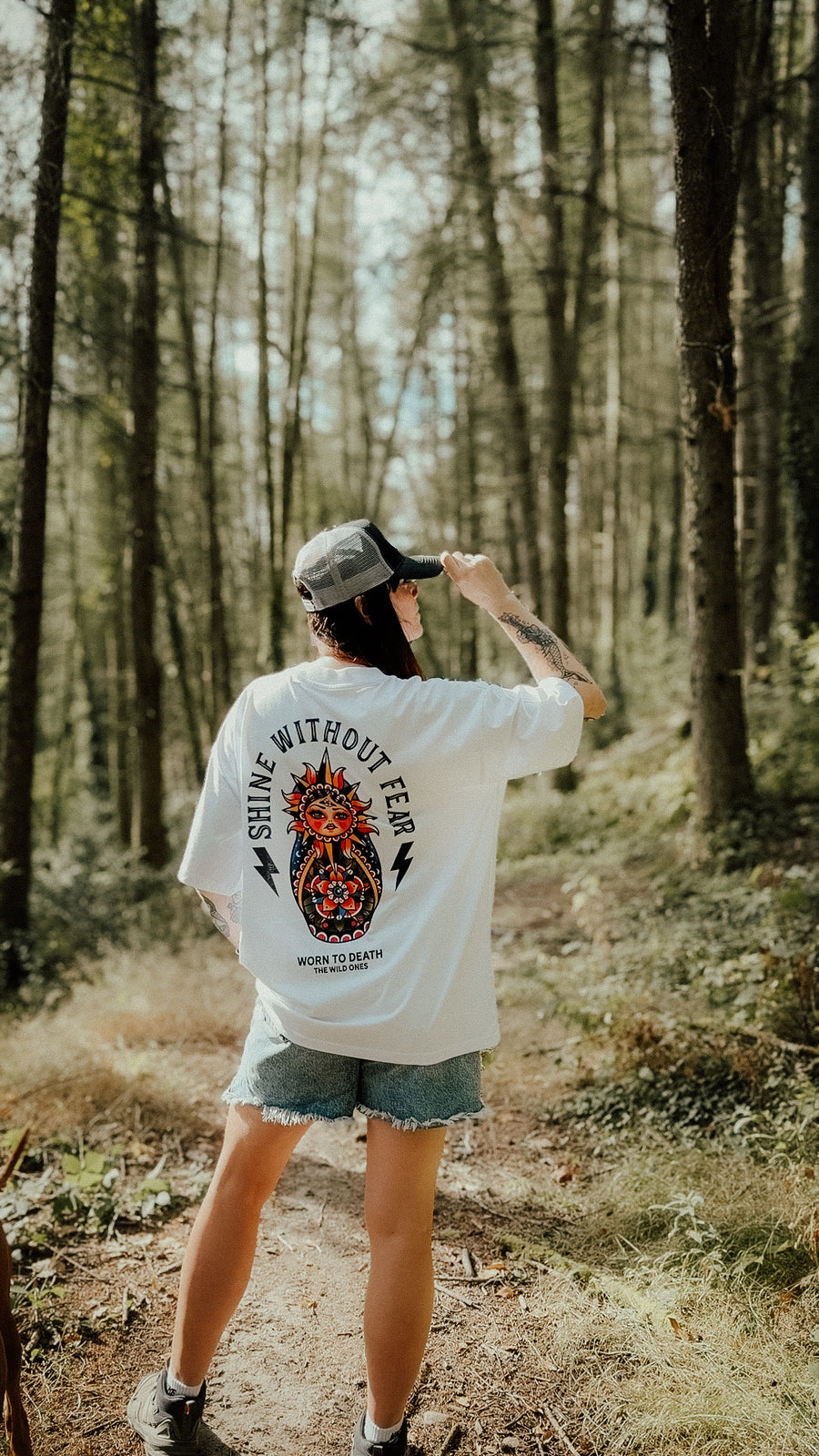 Shine Without Fear Organic Oversized T-Shirt – White