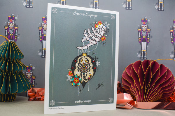 Seasons Creepings | Starlit Stinger Handmade Christmas Card