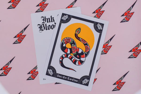 Don’t Get too Close | Snake Tattoo | Ink & Blood Rose Collectors Set