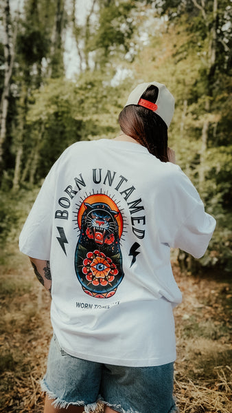Born Untamed Organic Oversized T-Shirt – White