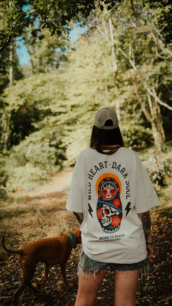 Wild Heart. Dark Soul. Organic Oversized T-Shirt – Cream