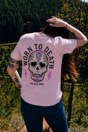 Worn to Death Pink Skull Organic T-Shirt | Worn to Death Apparel