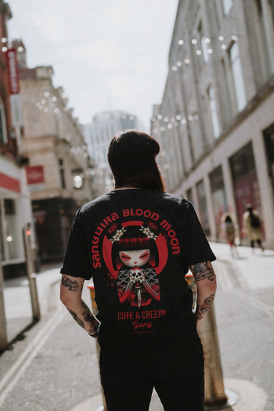 Sanguira Blood Moon T-Shirt | Dark Kawaii Creepy Doll Tee