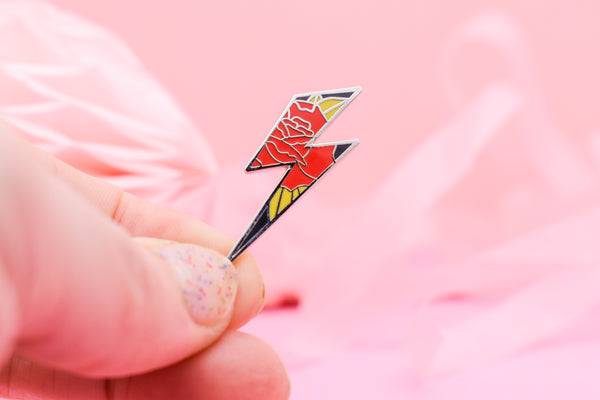 LOVE-STRUCK Lightning Bolt Hard Enamel Pin