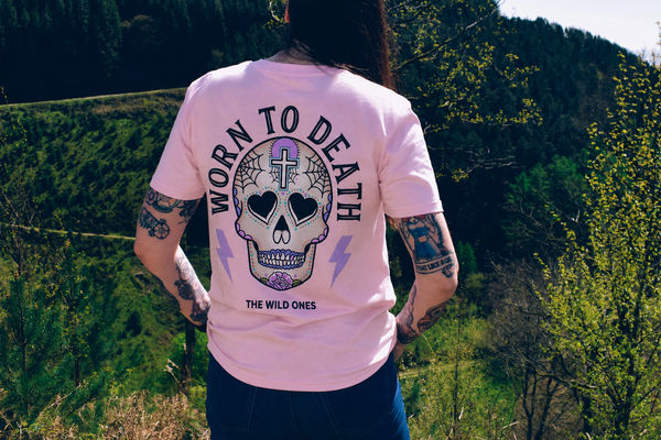 Worn to Death Pink Skull Organic T-Shirt | Worn to Death Apparel