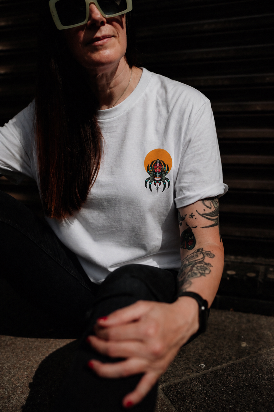 Deadly Threads Organic T-Shirt | Spider Tattoo Graphic Tee
