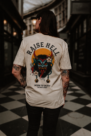 Raise Hell Organic T-Shirt | Japanese Demon Tattoo Graphic Tee