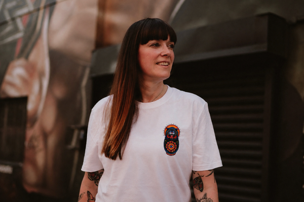 Born Untamed Panther Russian Doll Organic T-Shirt | Worn to Death Apparel