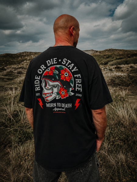 Ride or Die Organic Oversized T-Shirt – Black