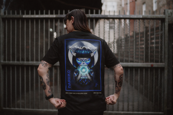 Nariko Thunder Moon | Front & Back Print T-Shirt