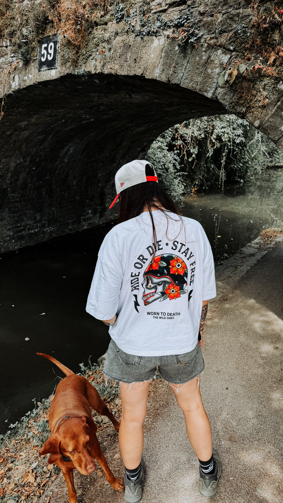 Ride or Die Biker Skull Organic T-Shirt | Worn to Death Apparel