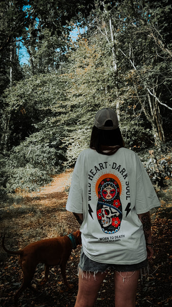 Wild Heart. Dark Soul. Organic Oversized T-Shirt – Cream