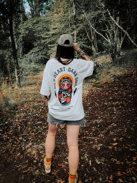 Wild Heart. Dark Soul. Organic Oversized T-Shirt – Cream