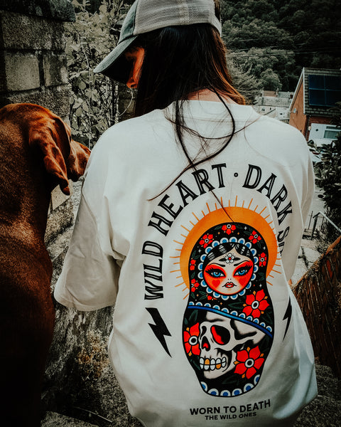 Wild Heart. Dark Soul. Organic Oversized T-Shirt – Cream