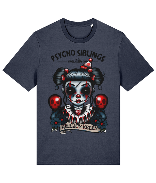 Killjoy Kelly Clown Creepy Girl | Psycho Sibling T-shirt
