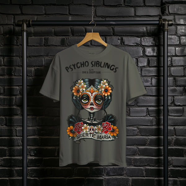 Muerte Maria Day of the Dead Sugar Witch | Psycho Sibling T-shirt