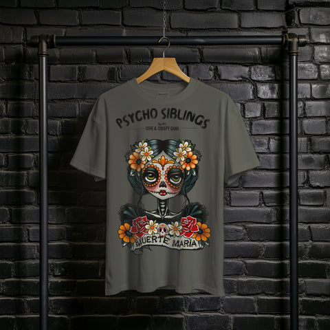 Muerte Maria Day of the Dead Sugar Witch | Psycho Sibling T-shirt