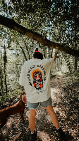 Wild Heart. Dark Soul. Organic Oversized T-Shirt – Cream