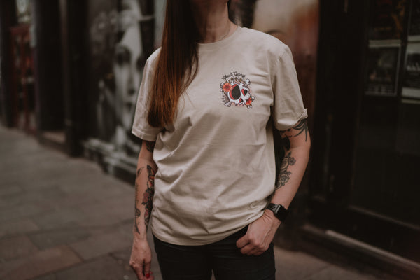 Dead Cute Skull Gang | Front & Back Print Desert Dust T-shirt