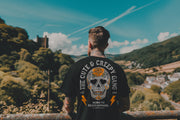 Cute & Creepy Gang|  Dead Cute Sugar Skull Yellow Rose Front and Back Print T-shirt