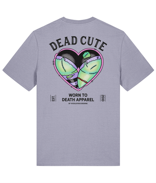 Dead Cute Zombie Booty Lavender T-shirt - Front and Back Print