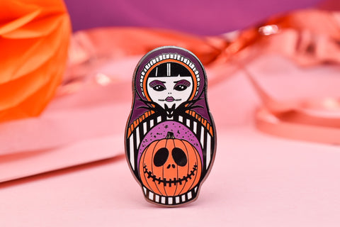 Pretty Wicked - Jack-O-Lantern Cute & Creepy Doll Hard Enamel Pin
