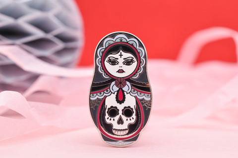 Cute as Hell - Goth Girl Cute & Creepy Doll Hard Enamel Pin