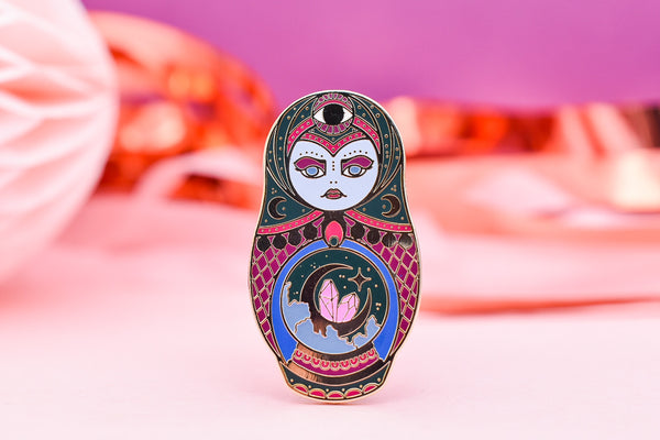 Psychic Witch - Mystic Cute & Creepy Doll Hard Enamel Pin