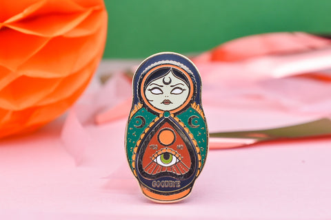 Basic Witch - Cute & Creepy Doll Hard Enamel Pin