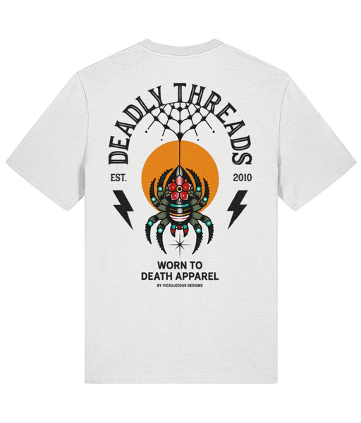 Worn to Death T-shirts | Deadly Threads Ink & Blood Rose Spider Tattoo