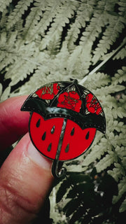 IN OMNIA PARATUS umbrella tattoo hard enamel pin