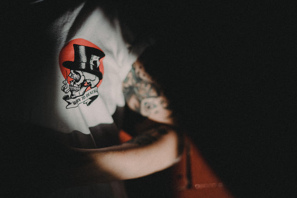 Worn to Death Smoking Skull Signature T-shirt logo print