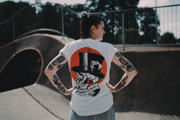 Worn to Death Smoking Skull Signature T-shirt