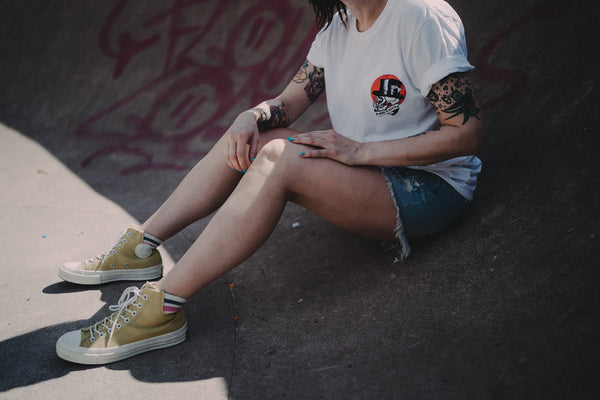 Worn to Death Smoking Skull Signature T-shirt front print